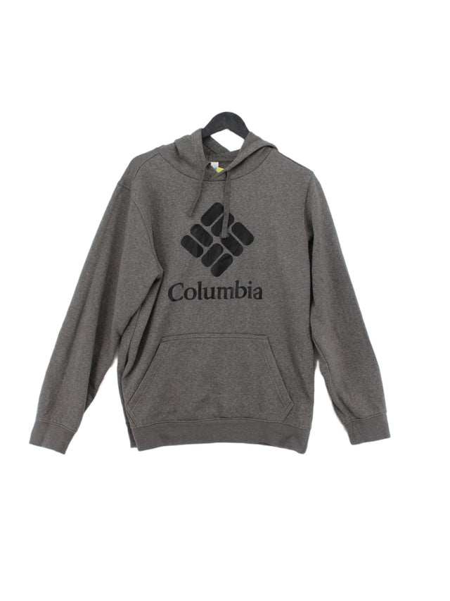 Columbia Men's Hoodie S Grey Cotton with Elastane, Polyester