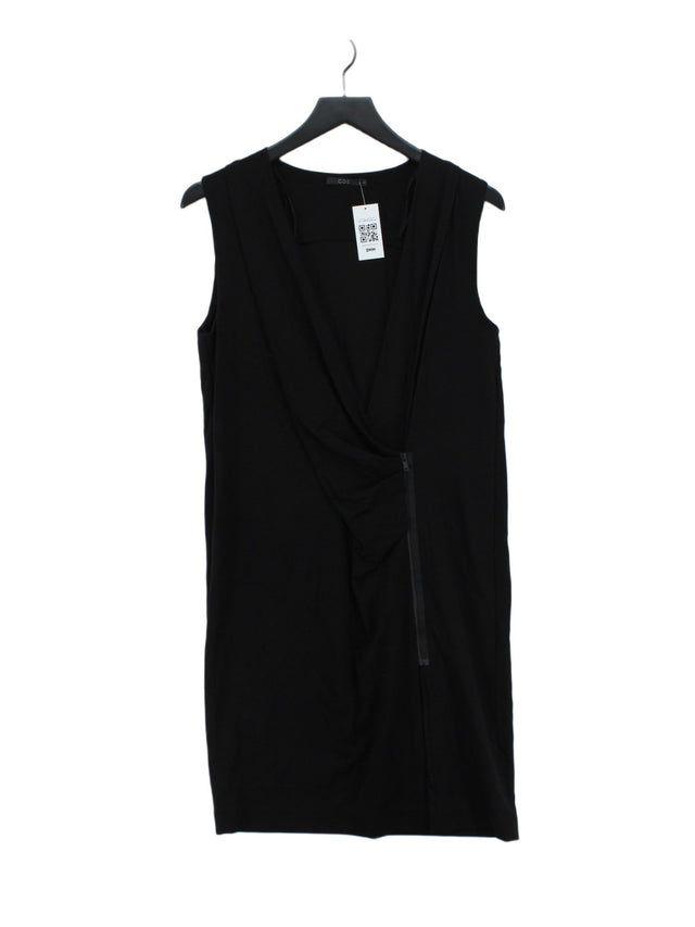 COS Women's Midi Dress S Black 100% Cotton