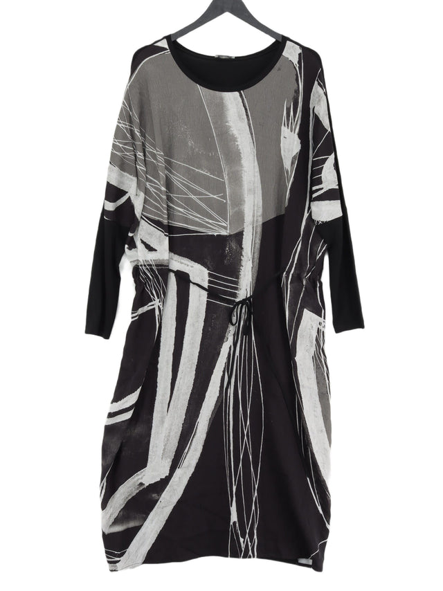 Crea Concept Women's Maxi Dress UK 10 Black Viscose with Cotton, Elastane, Nylon