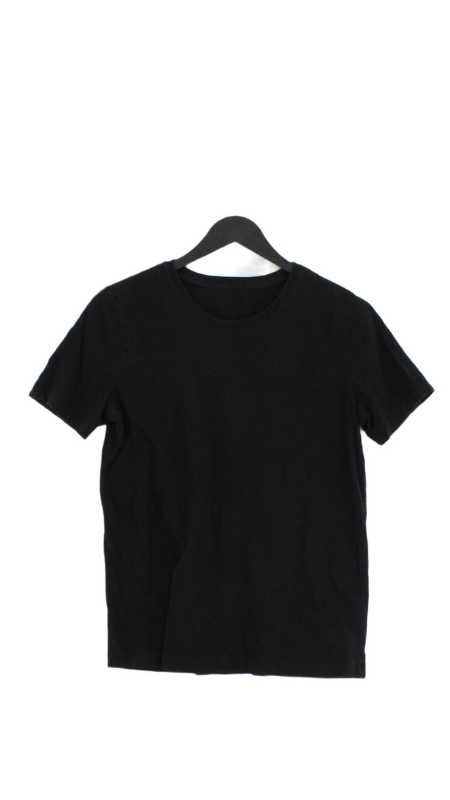 MUJI Women's T-Shirt Black Cotton with Polyester