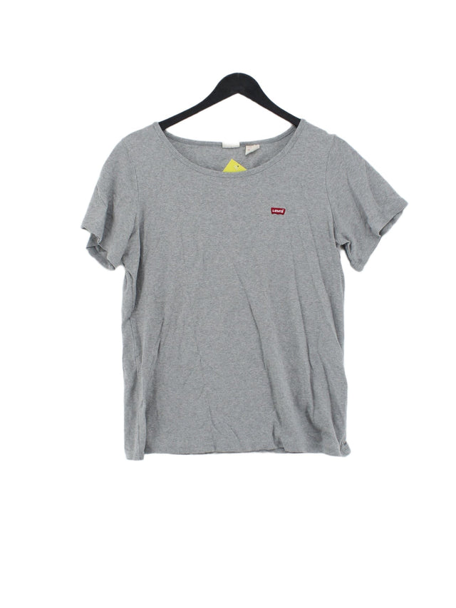 Levi’s Women's T-Shirt XL Grey Cotton with Elastane