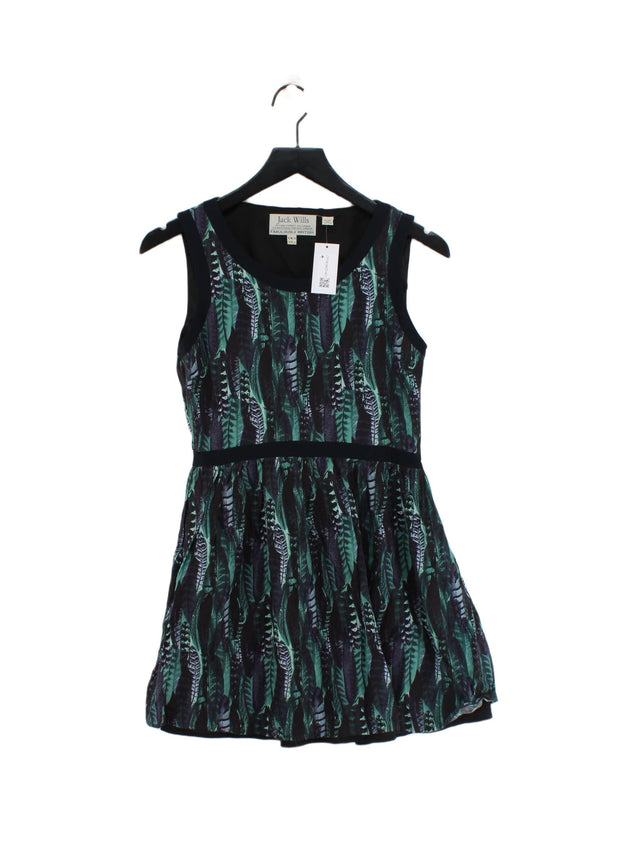 Jack Wills Women's Midi Dress UK 10 Multi Viscose with Polyester