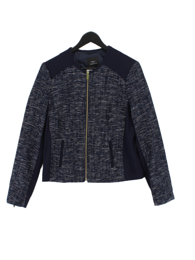 Next Women's Jacket UK 14 Blue Polyester with Elastane, Nylon, Viscose