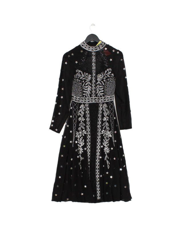 Frock And Frill Women's Midi Dress UK 10 Black 100% Polyester