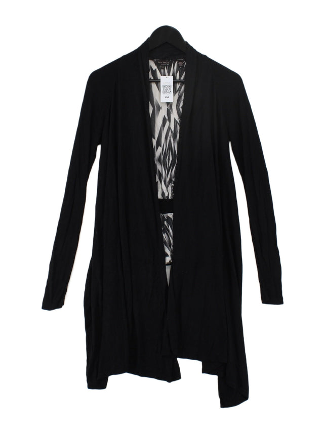 Ted Baker Women's Cardigan S Black Viscose with Silk