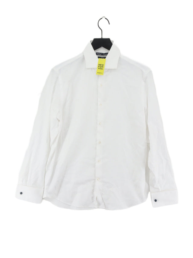 MNG Men's Shirt M White 100% Cotton