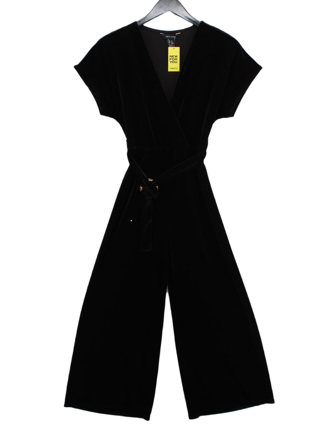 New Look Women's Jumpsuit UK 8 Black Polyester with Elastane