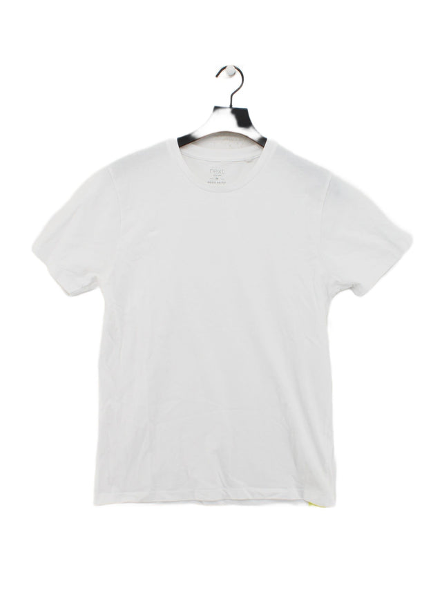 Next Men's T-Shirt M White 100% Cotton