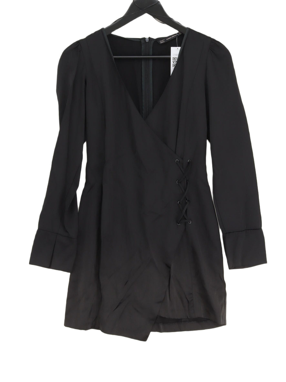 ワンピース Off White Black viscose blend mini dress Zara Women's Mini Dress Xs Black Viscose with Polyester