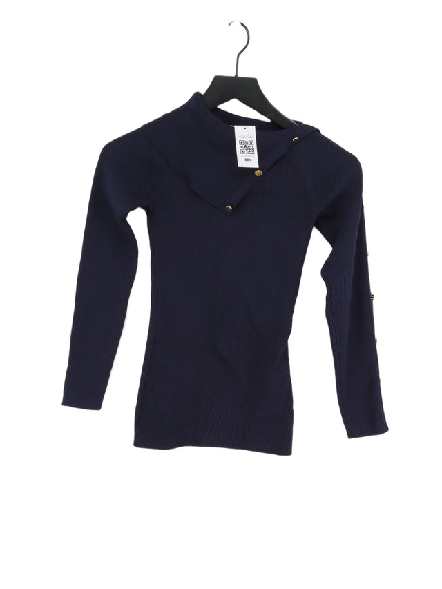 Coast Women's Jumper UK 6 Blue Polyamide with Viscose