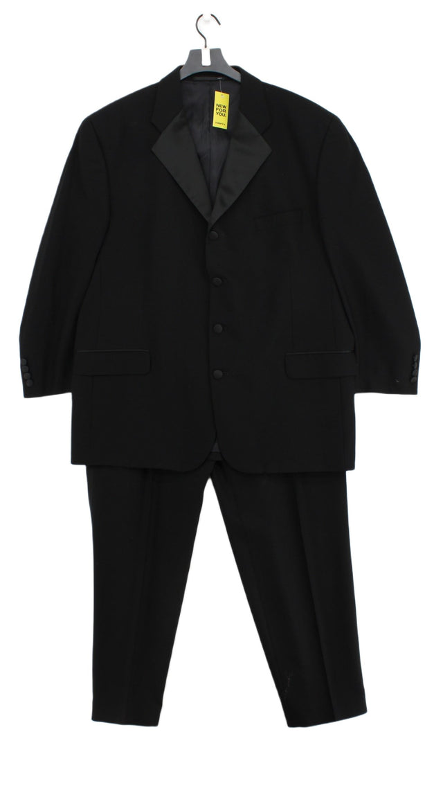 Daniel Hechter Men's Two Piece Suit Chest: 46 in Black