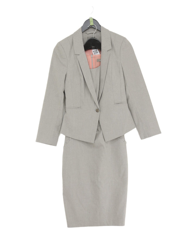 Oasis Women's Two Piece Suit UK 8 Grey Polyester with Elastane, Viscose