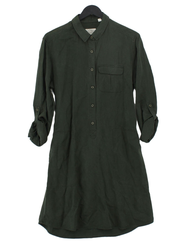 Jack Wills Women's Midi Dress UK 10 Green 100% Lyocell Modal
