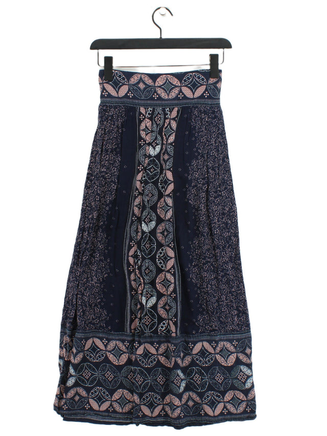 White Stuff Women's Maxi Skirt UK 8 Blue 100% Viscose