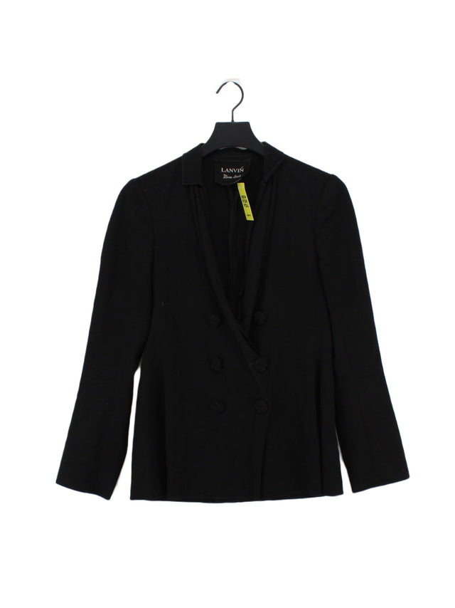 Lanvin Women's Blazer UK 12 Black Wool with Other