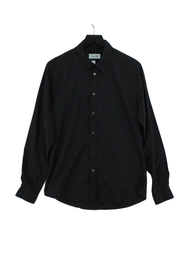 Jigsaw Men's Shirt L Black 100% Cotton