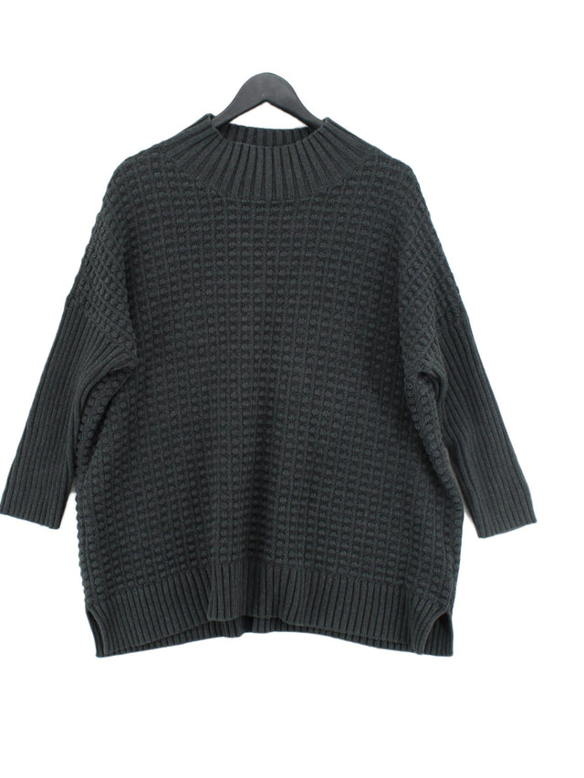 French Connection Women's Jumper M Grey 100% Cotton