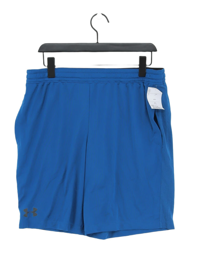 Under Armour Men's Shorts L Blue 100% Polyester