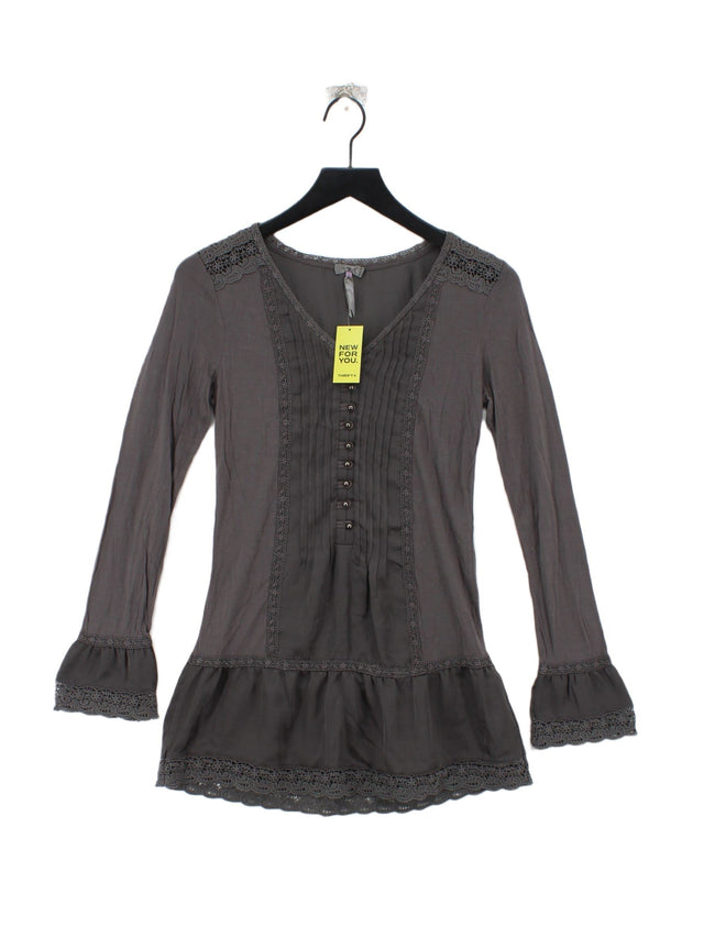 Next Women's Top UK 8 Grey Viscose with Polyester