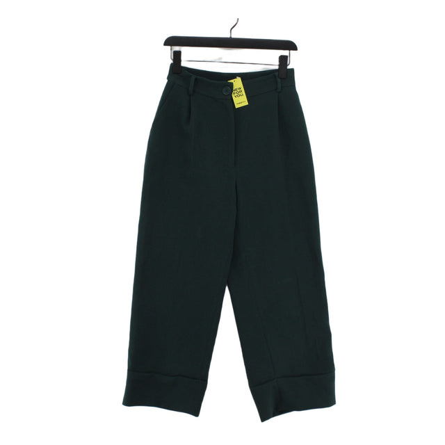 Monki Women's Suit Trousers UK 6 Green Polyester with Elastane, Viscose