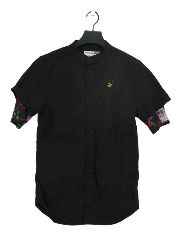 SikSilk Women's Shirt XS Black Cotton with Elastane, Polyester