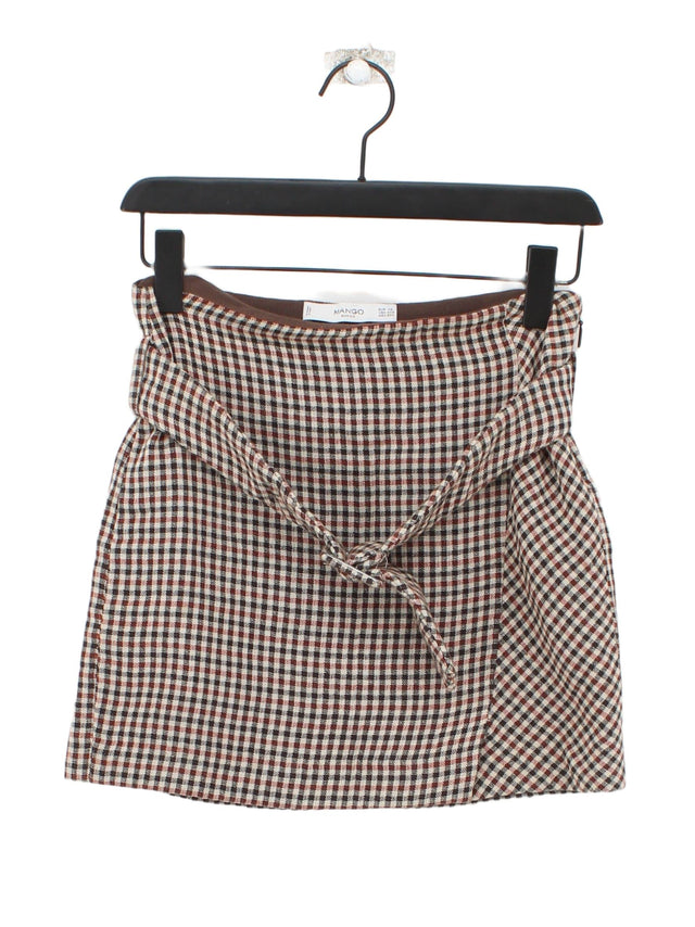 Mango Women's Mini Skirt XS Multi Cotton with Polyester