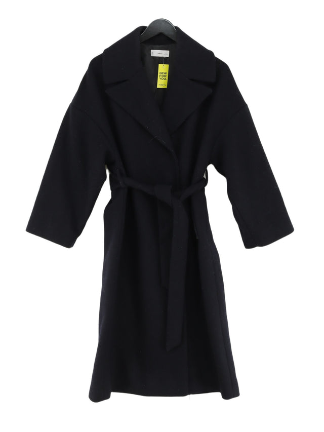 MNG Women's Coat S Black Wool with Acrylic, Polyamide, Polyester, Viscose