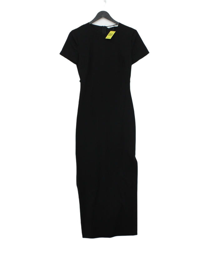 Zara Women's Maxi Dress XS Black Polyester with Elastane, Viscose