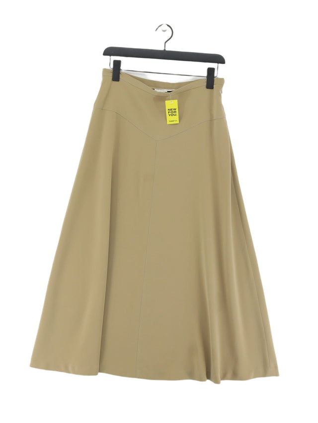 Patsy Seddon Women's Maxi Skirt UK 14 Tan Polyester with Other