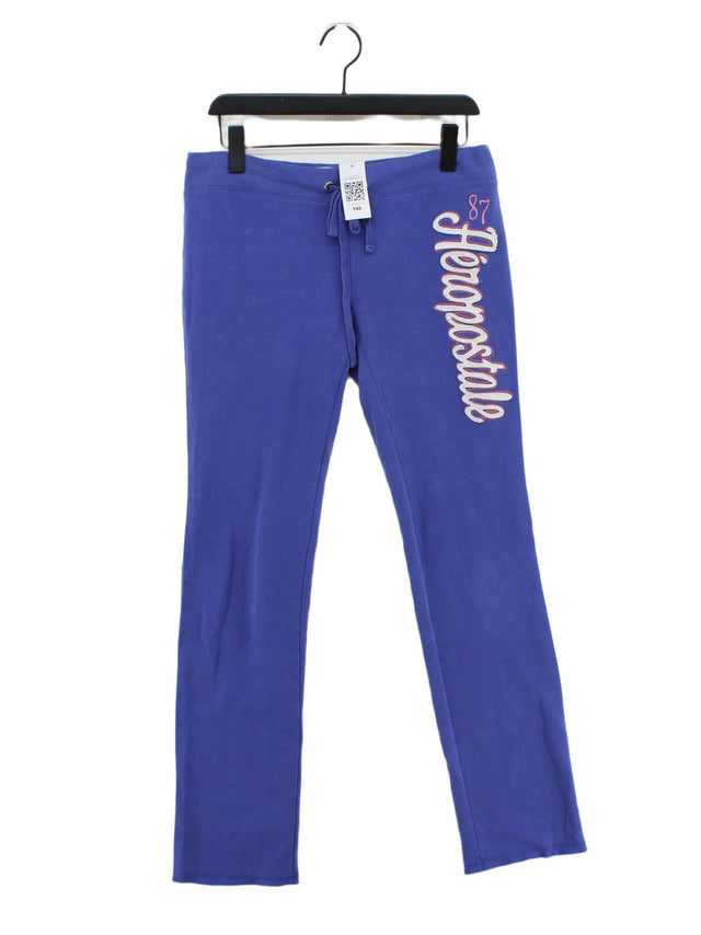 Aeropostale Women's Sports Bottoms M Purple Cotton with Polyester, Spandex