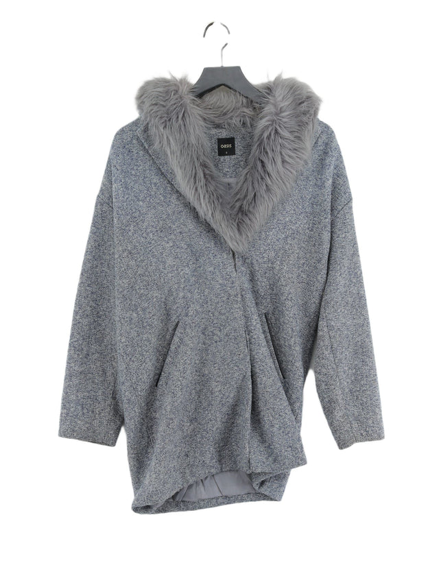 Oasis Women's Coat S Grey Polyester with Viscose