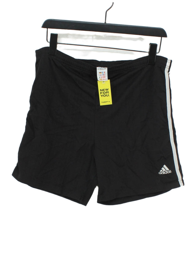 Adidas Men's Shorts W 32 in Black 100% Polyester
