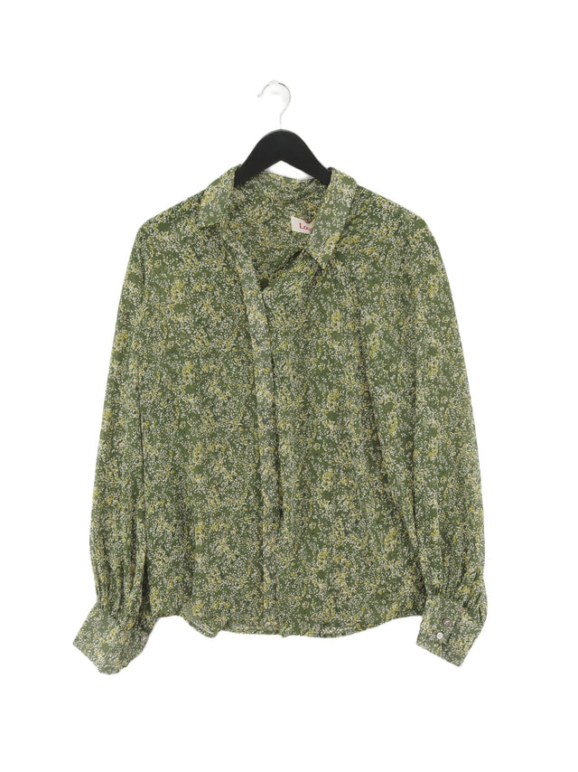 Louche Women's Blouse UK 16 Green 100% Polyester