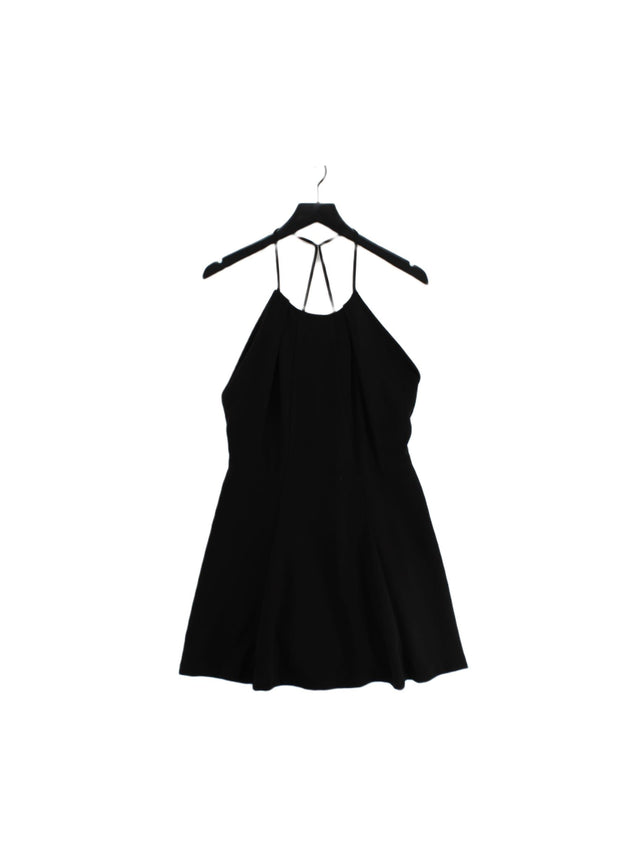 Zara Basic Women's Midi Dress M Black Polyester with Elastane