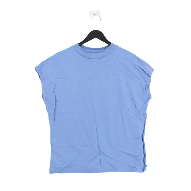 Weekday Women's T-Shirt S Blue 100% Cotton