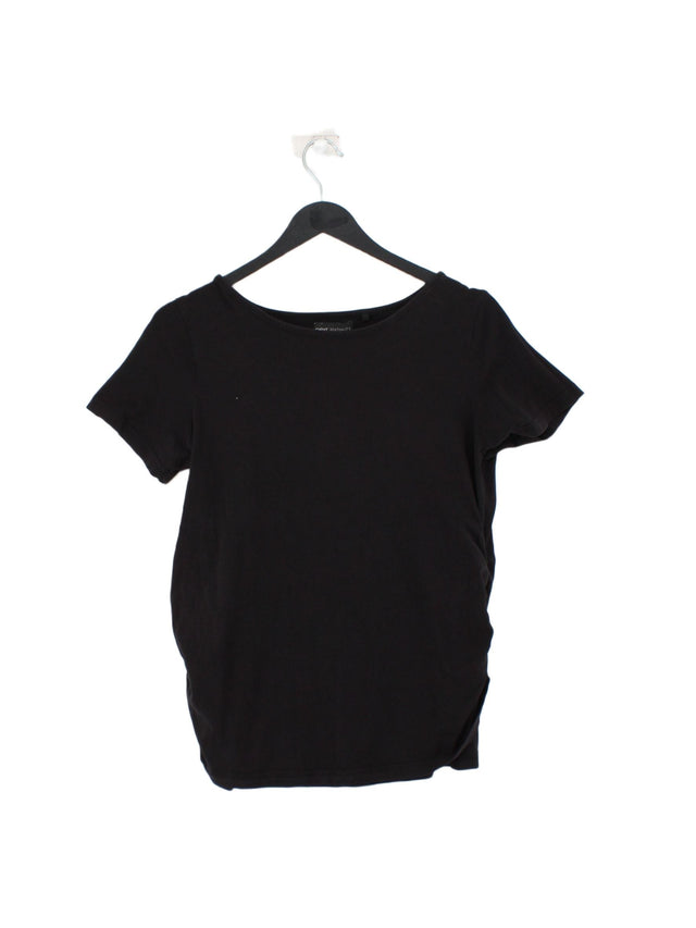 Next Women's Maternity Top UK 10 Black Cotton with Elastane