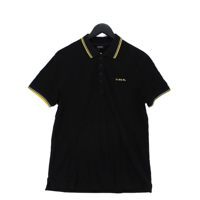 Diesel Men's Polo L Black 100% Cotton