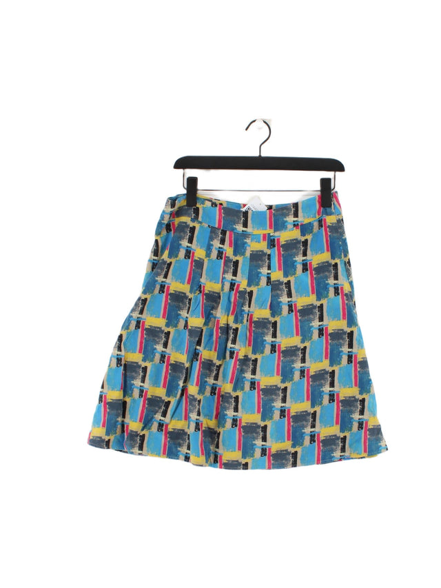 Seasalt Women's Midi Skirt UK 10 Multi Cotton with Viscose