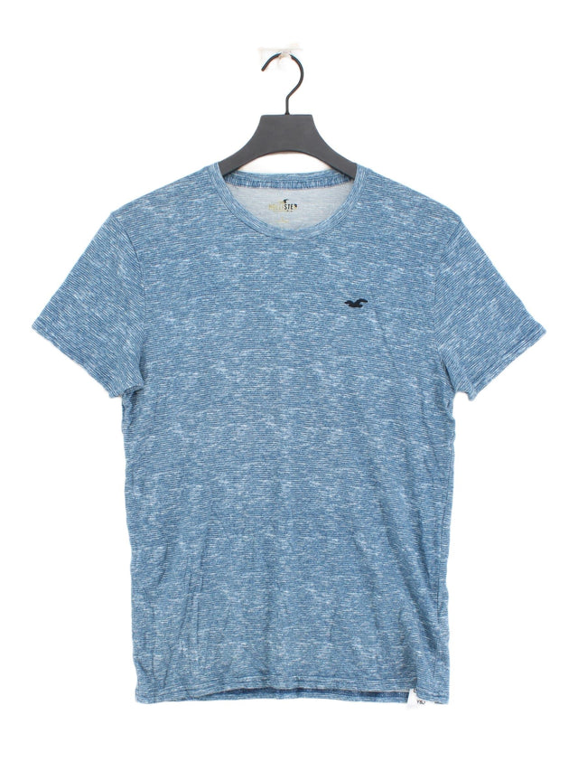 Hollister Men's T-Shirt S Blue Cotton with Polyester
