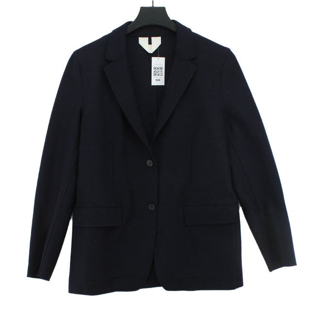 Arket Women's Blazer UK 12 Black 100% Wool