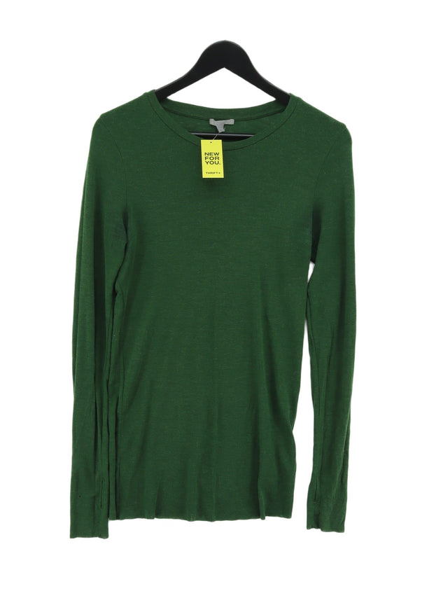 COS Women's Jumper L Green 100% Wool
