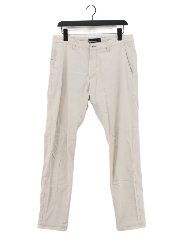 Remus Uomo Men's Trousers W 34 in Tan Cotton with Elastane