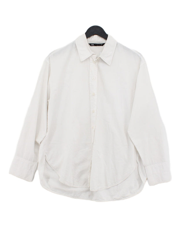 Zara Women's Shirt S White 100% Cotton