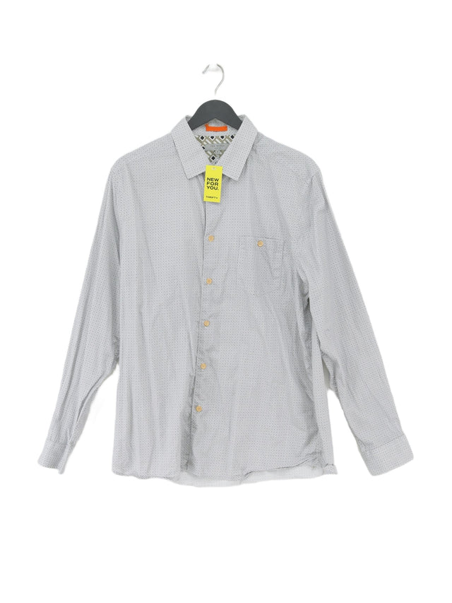 Ted Baker Men's Shirt Chest: 42 in Grey 100% Cotton