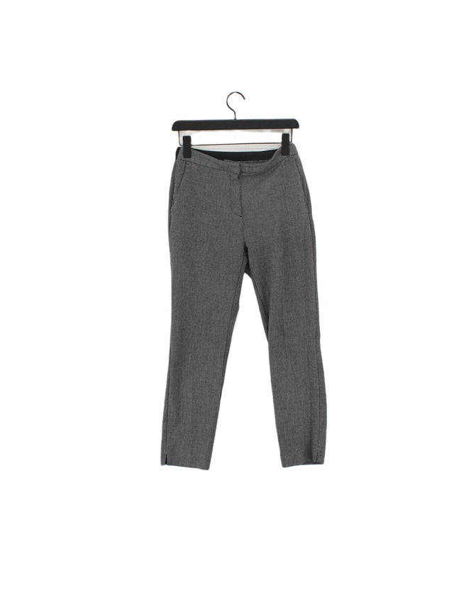 Zara Women's Trousers M Grey Polyester with Elastane, Viscose