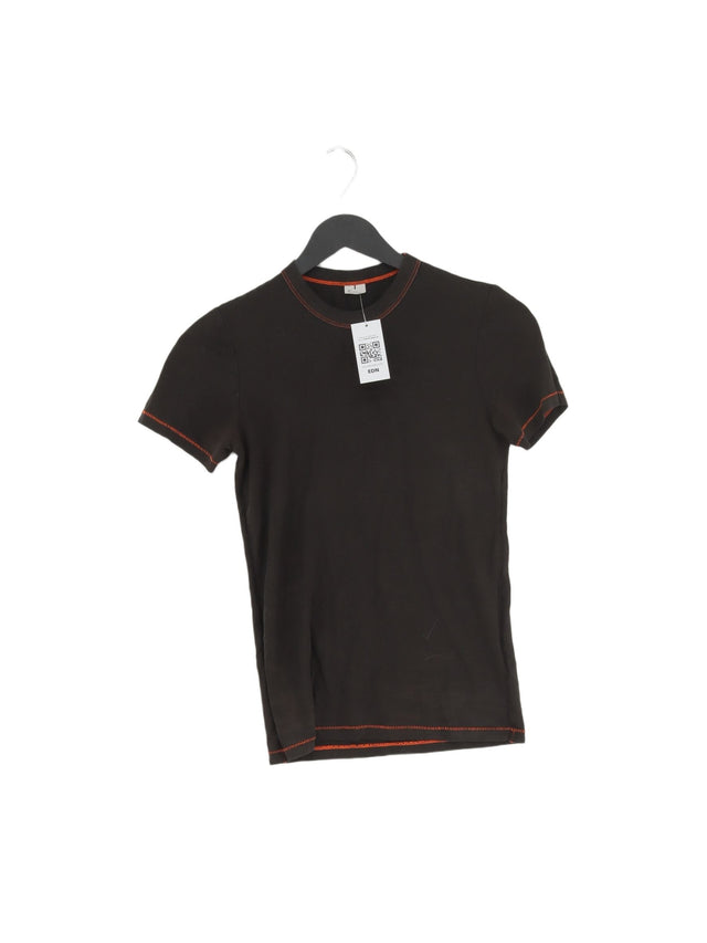 Arket Women's T-Shirt XS Brown 100% Cotton