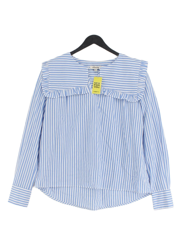 Albaray Women's Shirt UK 10 Blue 100% Cotton