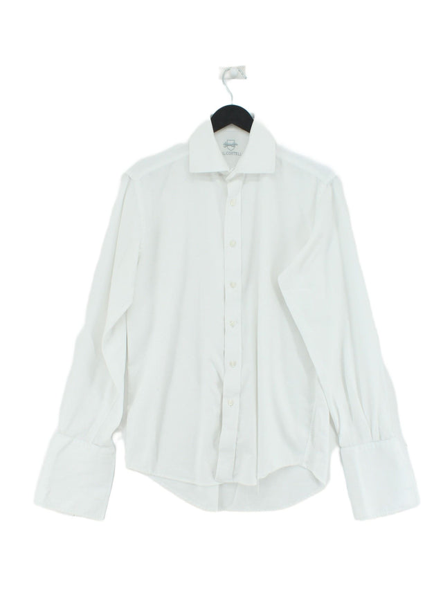 Paul Costelloe Men's Shirt Collar: 15 in White 100% Cotton