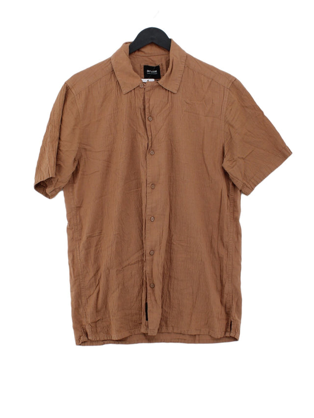 Only & Sons Women's Shirt M Brown Cotton with Elastane