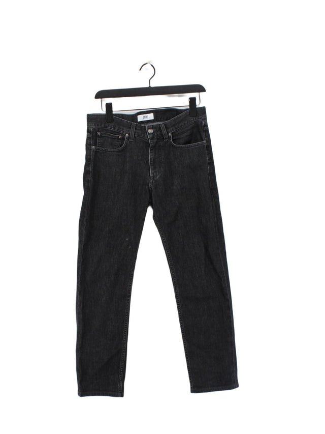 Spoke Men's Jeans W 31 in Black Cotton with Elastane